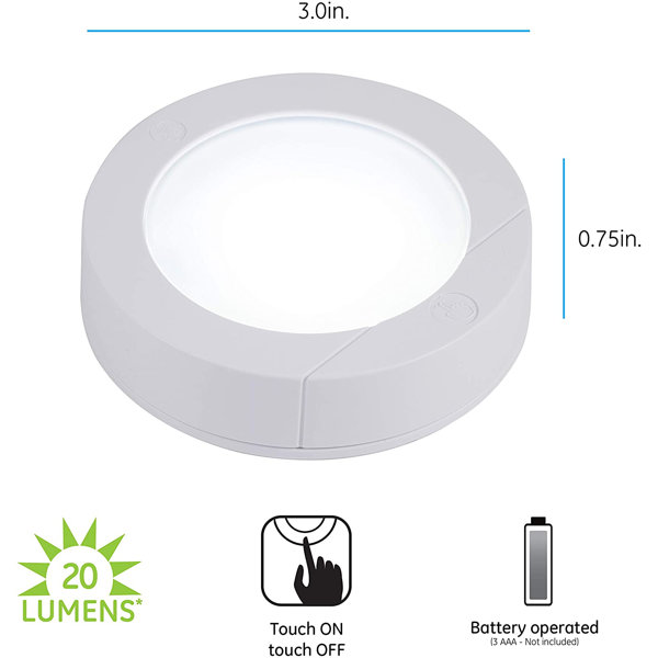 GE Battery Operated LED Puck Lights & Reviews Wayfair